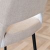 Bronx71 Barstuhl Inga mit Armlehne recycelter Stoff beige 78 cm Bild 5