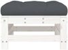 vidaXL Gartenhocker mit Kissen Weiß Massivholz Kiefer 825668 Bild 3