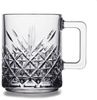 Pasabahce Timeless 2er-Gläser Set mit Henkel Teeglas Kaffeeglas Kristallglas-Optik Transparent 250ml Bild 3