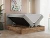 Boxspringbett, Schlafzimmerbett, Bettkasten - VENETO - 180 x 200 cm - Hellgrau Stoff - H4 Bild 2