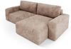 Ecksofa mit Schlaffunktion NATALIA in Stoff Tilia Beige Ottomane Rechts Bild 2