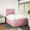 vidaXL Boxspringbett mit Matratze Rosa 120x200 cm Samt 3293199 Bild 4