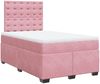 vidaXL Boxspringbett mit Matratze Rosa 120x200 cm Samt 3293199 Bild 3