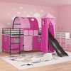 vidaXL Kinderloftbett Uni Schwarz und Pink 80 x 200 cm Metall 42020886 Bild 3