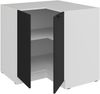 Küchen Eckunterschrank 90x90 cm Küche ARIA Schwarz ultra matt + Weiss matt, hochwertige Fronten mit Anti Fingerprint Beschichtung Küchenzeile Küchenblock Bild 3