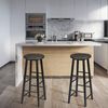 2er-Set Barhocker & Bistrohocker aus Metallbeinen MDF Modell Ulla schwarz-rostfarbe Bild 4