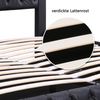 Polsterbett 180 x 200 cm Funktionsbett mit Lattenrost und Stauraum, LED-Beleuchtung in verschiedenen Farben, schwarz, PU Bild 5