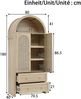 Sideboard im Korbgeflecht-Bogenstil, , Doppelschubladen, Vintage-Sideboard für Wohn- und Schlafzimmer, Aufbewahrungsschrank Bild 4