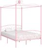 vidaXL Himmelbett-Gestell Rosa Metall 140 x 200 cm 284489 Bild 1