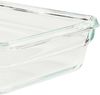 Emsa N10405 Clip & Close Glas Frischhaltedose | 0,45 L | stapelbar | gefrierfest | backofenfest | mikrowellenfest | rutschfestes Stapeln | 100% dicht | spülmaschinenfest | Transparent/Rot Bild 2