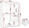 Kleiderschrank Bimaza 150 mit Schubladen (Farbe: Schwarz) Bild 5