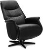 Relaxsessel Atella Leder Schwarz - Drehsessel mit Liegefunktion & Fußstütze Bild 4