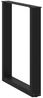 vidaXL Esstischbeine U-Form 2 Stk. Schwarz 70x(72-73) cm Stahl 4013184 Bild 4