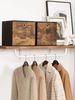 SONGMICS Aufbewahrungsbox, 6er Set, Ordnungsboxen, Vliesstoff, Faltbox, 30 x 30 x 30 cm, Stoffbox, für Würfelregal, Organizer für Kleidung, vintagebraun-schwarz RFBDE102B01 Bild 4