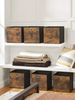 SONGMICS Aufbewahrungsbox, 6er Set, Ordnungsboxen, Vliesstoff, Faltbox, 30 x 30 x 30 cm, Stoffbox, für Würfelregal, Organizer für Kleidung, vintagebraun-schwarz RFBDE102B01 Bild 2