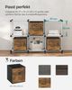 SONGMICS Aufbewahrungsbox, 6er Set, Ordnungsboxen, Vliesstoff, Faltbox, 30 x 30 x 30 cm, Stoffbox, für Würfelregal, Organizer für Kleidung, vintagebraun-schwarz RFBDE102B01 Bild 5