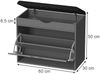 Schuhbank Schufy Anthrazit 60 x 51 cm mit 2 Fächern Vicco Bild 2