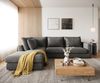 Ecksofa Isla 330x225 cm Chenille Anthrazit Ottomane links Bild 2