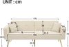 3-Sitzer Schlafsofa B 175 x T 64 x H 72 cm aus Sherpa-Stoff mit verstellbarer Rückenlehne Bild 5