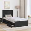 vidaXL Bettrahmen mit Schubladen Schwarz 75 x 190 cm Ingenieurs Holz 3409511 Bild 3
