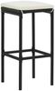 vidaXL Barhocker mit Kissen 2 Stk. Schwarz Poly Rattan 313440 Bild 2