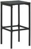 vidaXL Barhocker mit Kissen 2 Stk. Schwarz Poly Rattan 313440 Bild 3