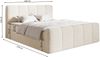 Selsey 'Cloudy II' Boxspringbett mit Bettkästen und Topper Chenille Hellbeige, 160x200 cm Bild 5