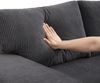 Schlafsofa Cord mit Stauraum & USB-Anschluss, 231x131,5x84 cm, Dunkelgrau Bild 2