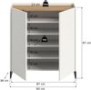 Schuhkommode B/H/T: 97x90x38 cm in weiß Nachbildung und Artisan Oak Nachbildung Bild 4