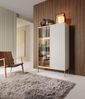 Bettso 'SENTINO' Vitrine mit LED-Beleuchtung, Holzwerkstoff Kaschmir, 166x39x104 cm Bild 2
