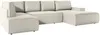 Vente-unique - AMELIA Sofa SamtStoff Beige - B 195 cm x H 85 cm x L 349 cm Bild 2