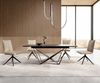 Esstisch Edge 200-300x100 Keramik Laminam®Noir Desir Braun Spider Flachstahl Schwarz ausziehbar Bild 5