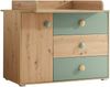 Wickelkommode >Birta< (2-teilig) in Artisan Eiche Dekor / Salbei - 120x99,3x77,6cm (B/H/T) Bild 5