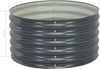 rundes Hochbeet für Garten BLUMO Verzinkter Stahl Hochbeet Metall Gartenbeet rund Kräuterbeet Blumenbeet Frühbeet für Garten Gemüsebeet, 80x80x44cm, Grau Bild 2