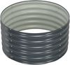 rundes Hochbeet für Garten BLUMO Verzinkter Stahl Hochbeet Metall Gartenbeet rund Kräuterbeet Blumenbeet Frühbeet für Garten Gemüsebeet, 80x80x44cm, Grau Bild 3