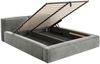 Selsey 'Tilves Slim'Polsterbett 180x200 mit Bettkasten und Lattenrost, Velours, grau Bild 4