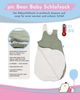 pic Bear Babyschlafsack mitwachsend - atmungsaktiv, Kord frosty green, 62/68 : Kord frosty green Bild 3