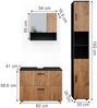 Badmöbel-Set Irma Goldkraft Eiche/Anthrazit 3 Teile, mit Schubladenschrank und Hochschrank Vicco Bild 3