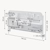 Schreibtisch-Organizer zum Anklemmen Sauda 114x68 cm Stahl Weiß [en. casa] Bild 2
