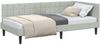 vidaXL Eckbettgestell mit Kopfteil Hellgrau 100 cm x 200 cm Samt 42016438 Bild 2