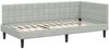 vidaXL Eckbettgestell mit Kopfteil Hellgrau 100 cm x 200 cm Samt 42016438 Bild 4