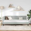 vidaXL Eckbettgestell mit Kopfteil Hellgrau 100 cm x 200 cm Samt 42016438 Bild 3