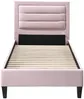 Vente-unique - MACHUPIO Bett Stoff Puderrosa - B 207 cm x H 106 cm x L 98 cm Bild 3
