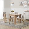 Esstisch ausziehbar Esszimmertisch Holztisch Küchentisch 120x80 cm Holz Massiv Eiche Bild 2