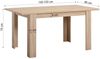 Esstisch ausziehbar Esszimmertisch Holztisch Küchentisch 120x80 cm Holz Massiv Eiche Bild 3