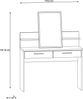 Forte RICCIANO Schminktisch 110 120, rustikaler Schminktisch inkl. Spiegel, 2 Schubladen, Schlafzimmer, Holzwerkstoff, Stabeiche Holzdekor/Betonoptik, 114,5 cm breit x 147,1 cm hoch x 41,3 cm tief Bild 5