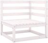 vidaXL Garten-Ecksofa Weiß Massivholz Kiefer 805661 Bild 2