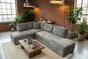 KAWOLA Schlafsofa SADIRA Ecksofa Stoff grau Recamiere links 89 x 209 x 288 cm Bild 2