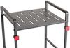 Regal >59826< 4 Böden, in anthrazit, Stahlrohr, Metall - 33x106x28cm (BxHxT) Bild 5