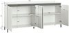 Dmora Kommode Filomena, Wohnzimmerbuffet, Wohnzimmer-Sideboard, Moderne Küchen-Speisekammer, Made in Italy, 184x40h90 cm, Glänzendes Weiß und Anthrazit Bild 4